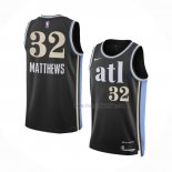 Maillot Atlanta Hawks Wesley Matthews NO 32 Ville 2023-24 Noir