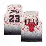 Maillot Chicago Bulls Michael Jordan NO 23 Mitchell & Ness Blanc Rouge