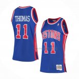 Maillot Detroit Pistons Isaiah Thomas NO 11 Mitchell & Ness 1988-89 Bleu
