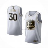 Maillot Golden Edition Golden State Warriors Stephen Curry NO 30 Blanc