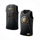 Maillot Golden Edition Los Angeles Clippers Paul George NO 13 Noir