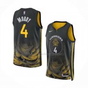 Maillot Golden State Warriors Moses Moody NO 4 Ville 2022-23 Noir