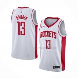 Maillot Houston Rockets James Harden NO 13 Association Blanc