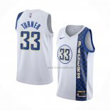 Maillot Indiana Pacers Myles Turner NO 33 Ville Blanc