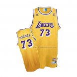 Maillot Los Angeles Lakers Dennis Rodman NO 73 Retro Jaune