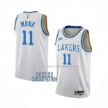 Maillot Los Angeles Lakers Malik Monk NO 11 Classic 2022-23 Blanc