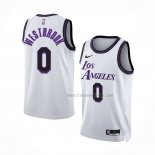 Maillot Los Angeles Lakers Russell Westbrook NO 0 Ville 2022-23 Blanc