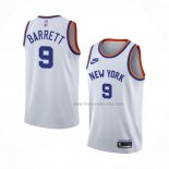 Maillot New York Knicks RJ Barrett NO 9 75th Anniversary Blanc