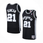 Maillot San Antonio Spurs Tim Duncan NO 21 Mitchell & Ness 1998-99 Noir