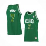 Maillot Boston Celtics Jaylen Brown NO 7 Snakeskin Hardwood Classics 2021 Vert