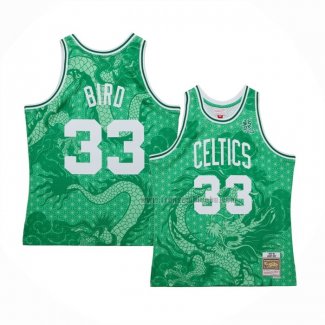 Maillot Boston Celtics Larry Bird NO 33 Asian Heritage Throwback 1985-86 Vert