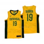 Maillot Bresil Leandro Barbosa NO 19 2019 FIBA Baketball World Cup Jaune