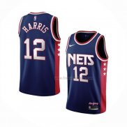 Maillot Brooklyn Nets Joe Harris NO 12 Ville 2021-22 Bleu