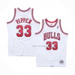 Maillot Chicago Bulls Scottie Pippen NO 33 Mitchell & Ness 1997-98 Blanc