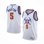 Maillot Denver Nuggets Will Barton NO 5 Earned 2020-21 Blanc