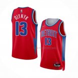 Maillot Detroit Pistons Kelly Olynyk NO 13 Ville 2021-22 Rouge