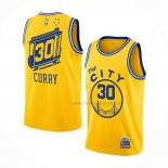 Maillot Golden State Warriors Stephen Curry NO 30 Mitchell & Ness 2019-20 Jaune