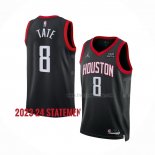 Maillot Houston Rockets Jae'sean Tate NO 8 Statement 2023-24 Noir