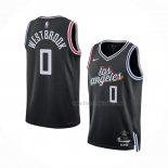 Maillot Los Angeles Clippers Russell Westbrook NO 0 Ville 2022-23 Noir