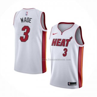 Maillot Miami Heat Dwyane Wade NO 3 Association 2021-22 Blanc