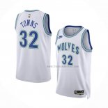 Maillot Minnesota Timberwolves Karl-Anthony Towns NO 32 Classic 2023-24 Blanc