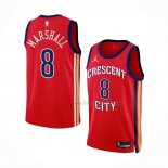 Maillot New Orleans Pelicans Naji Marshall NO 8 Statement 2023-24 Rouge