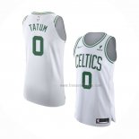 Maillot Boston Celtics Jayson Tatum NO 0 Association Authentique Blanc