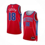 Maillot Detroit Pistons Cory Joseph NO 18 Ville 2021-22 Rouge