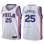 Maillot Enfant Philadelphia 76ers Ben Simmons NO 25 Association 2017-18 Blanc