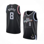 Maillot Los Angeles Clippers Marcus Morris NO 8 Ville 2022-23 Noir