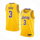 Maillot Los Angeles Lakers Anthony Davis NO 3 Icon 2020-21 Jaune