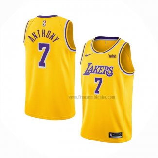 Maillot Los Angeles Lakers Carmelo Anthony NO 7 Icon 2020 Jaune