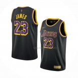 Maillot Los Angeles Lakers LeBron James NO 23 Earned 2020-21 Noir