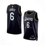 Maillot Los Angeles Lakers LeBron James NO 6 MVP 2022 Noir
