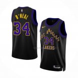 Maillot Los Angeles Lakers Shaquille O'neal NO 34 Ville 2023-24 Noir