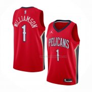 Maillot New Orleans Pelicans Zion Williamson NO 1 Statement 2020-21 Rouge
