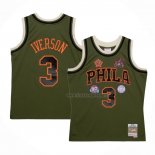 Maillot Philadelphia 76ers Allen Iverson NO 3 Mitchell & Ness 1996-97 Vert