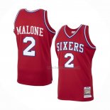 Maillot Philadelphia 76ers Moses Malone NO 2 Mitchell & Ness 1982-83 Rouge
