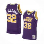 Maillot Utah Jazz Karl Malone NO 32 Mitchell & Ness 1991-92 Volet