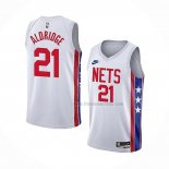 Maillot Brooklyn Nets Lamarcus Aldridge NO 21 Classic 2022-23 Blanc