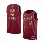 Maillot Cleveland Cavaliers Ty Jerome NO 2 Ville 2023-24 Rouge