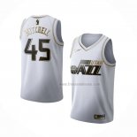 Maillot Golden Edition Utah Jazz Donovan Mitchell NO 45 2019-20 Blanc