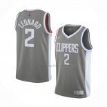 Maillot Los Angeles Clippers Kawhi Leonard NO 2 Earned 2020-21 Gris