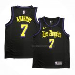 Maillot Los Angeles Lakers Carmelo Anthony NO 7 Ville 2019-20 Noir
