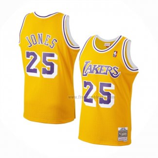 Maillot Los Angeles Lakers Ed Jones NO 25 Mitchell & Ness 1994-95 Jaune
