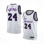 Maillot Los Angeles Lakers Kobe Bryant NO 24 Ville 2022-23 Blanc
