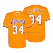 Maillot Manga Corta Los Angeles Lakers Shaquille O'neal NO 34 Jaune