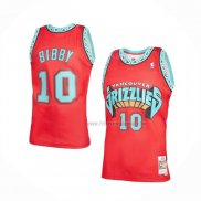 Maillot Memphis Grizzlies Mike Bibby NO 10 Mitchell & Ness 1998-99 Rouge