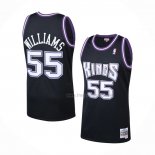 Maillot Sacramento Kings Jason Williams NO 55 Mitchell & Ness 2001-02 Noir