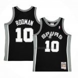 Maillot San Antonio Spurs Dennis Rodman NO 10 Mitchell & Ness 1993-94 Noir